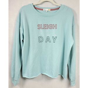 C&C California Oversize Grey Crewneck Sweatshirt "Sleigh All Day" Size Medium